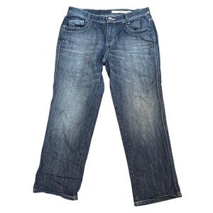 DKNY Low Rise Straight Leg Womens Jeans Size 4 Dark Wash Cotton Blend Denim